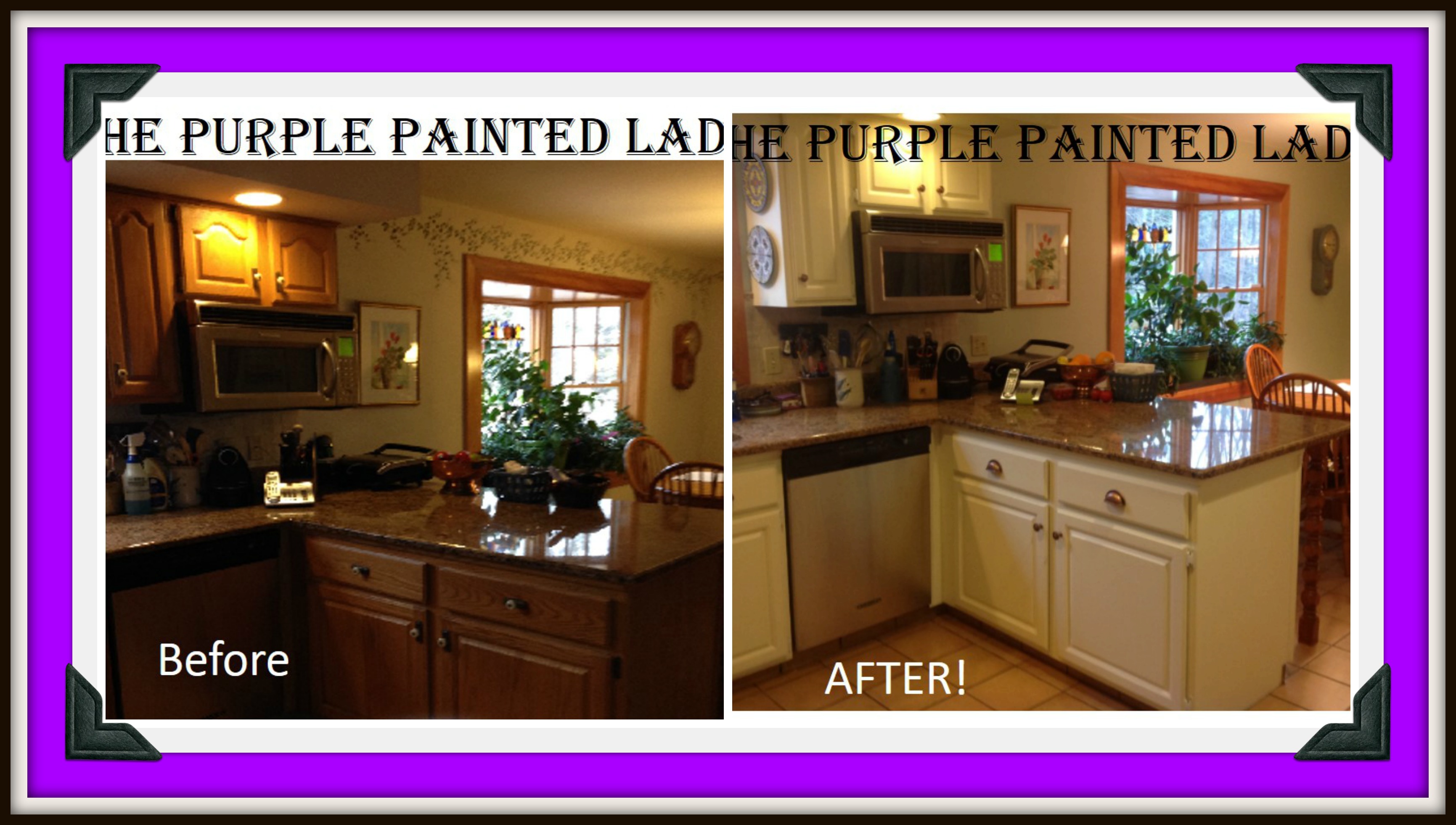 How To Paint Kitchen Cabinets From Dark To White Youtube