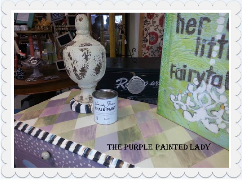 The Purple Painted Lady - Two coats of Graphite Chalk Paint® by