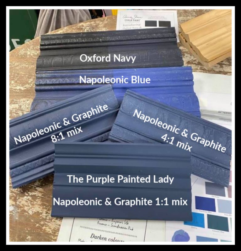 Napoleonic Blue Chalk Paint® by Annie Sloan and Oxford Navy The