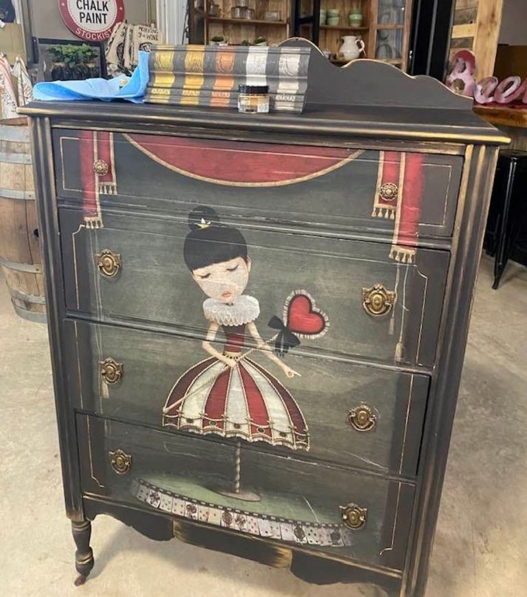 MINT by Michelle Fairy Queen Decoupage Paper with Annie Sloan Graphite