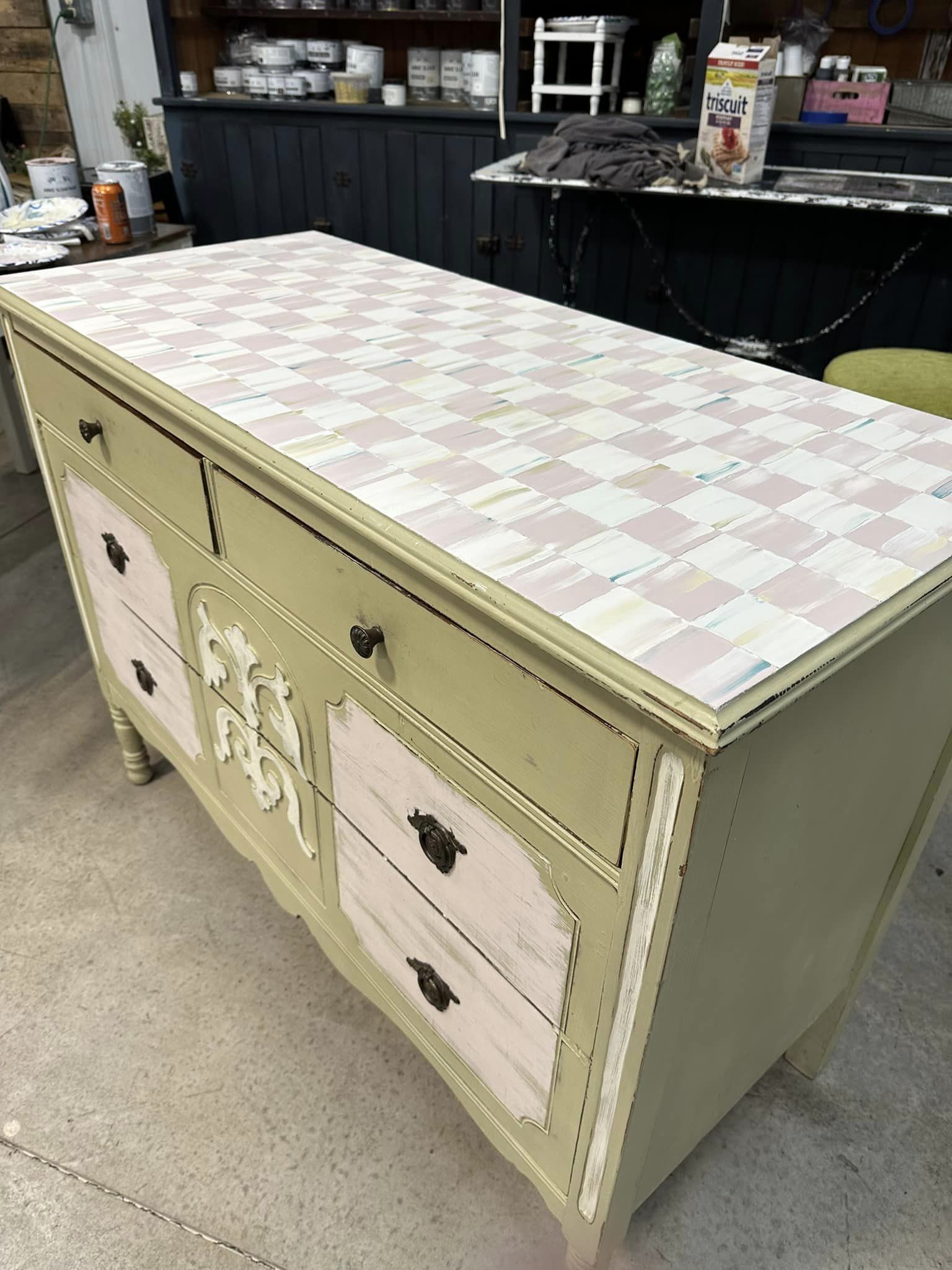 Small Chest of Drawers Painted in Pink Annie Sloan Chalk Paint